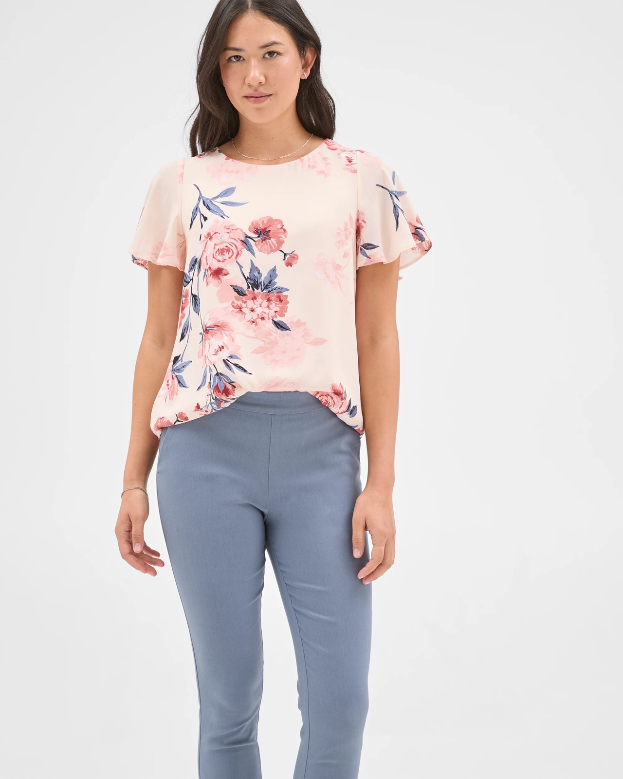 Preview Carrie Bengaline Ankle Length Pants - Blue Stone 4 of 5