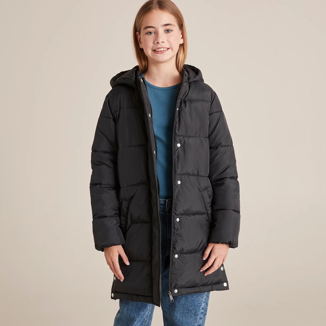 Longline Puffer Jacket Target Australia