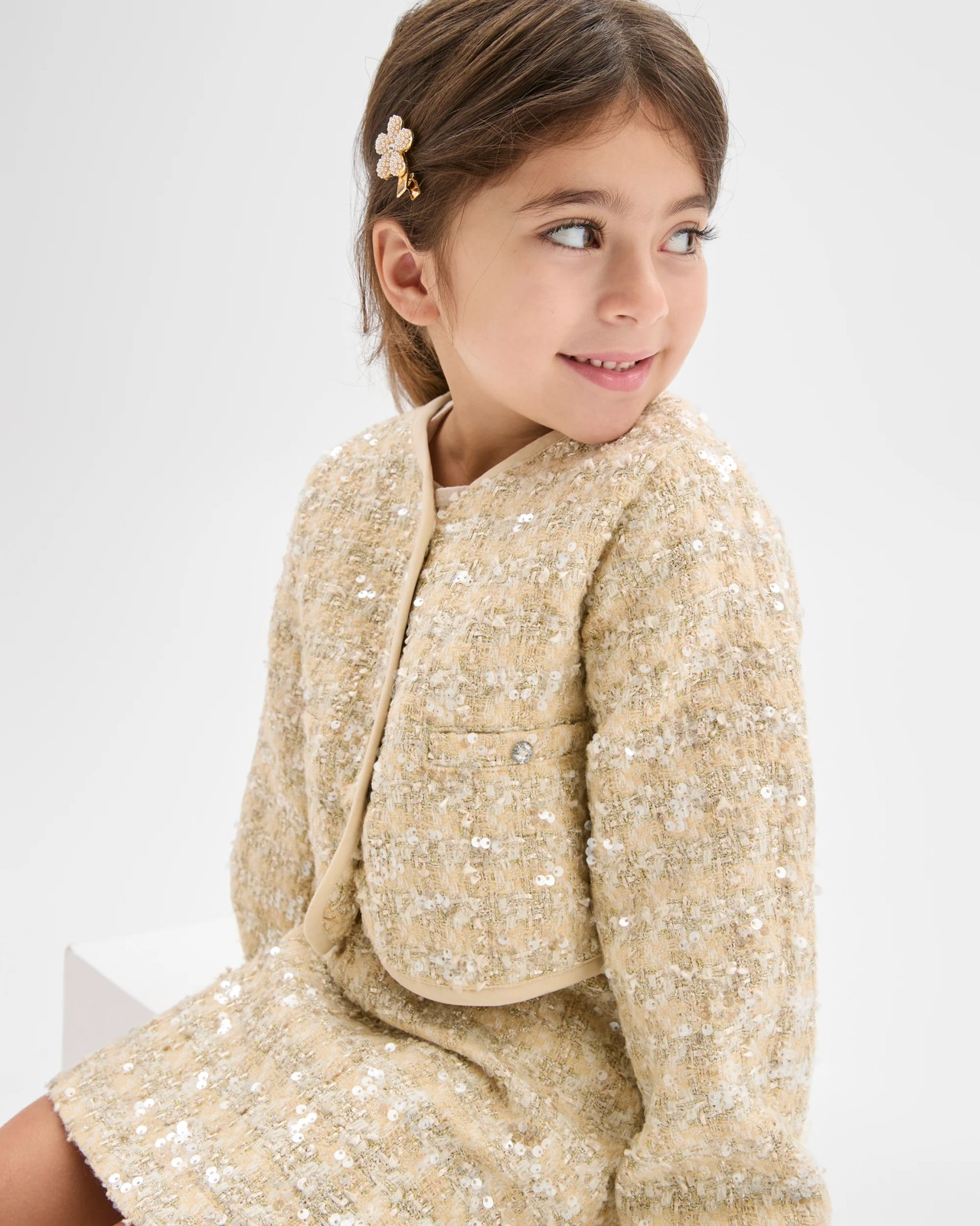 Sequin Blazer Boucle Jacket 4 of 6