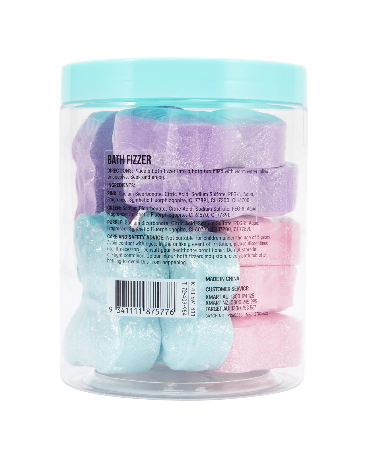 OXX Beauty Pack Multi Bath Fizzer - Berry Scented 4 of 4