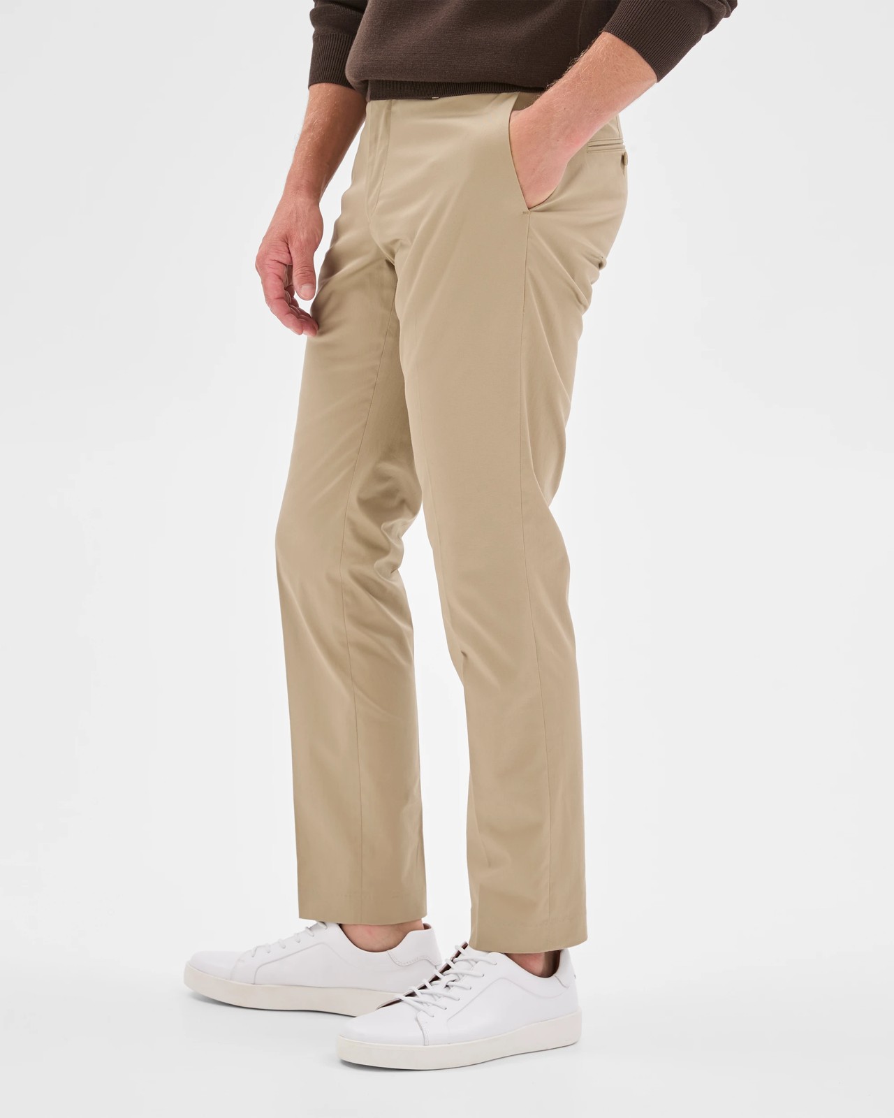 Preview Australian Cotton Tailored Slim Chino Pants - Stone 5 of 5