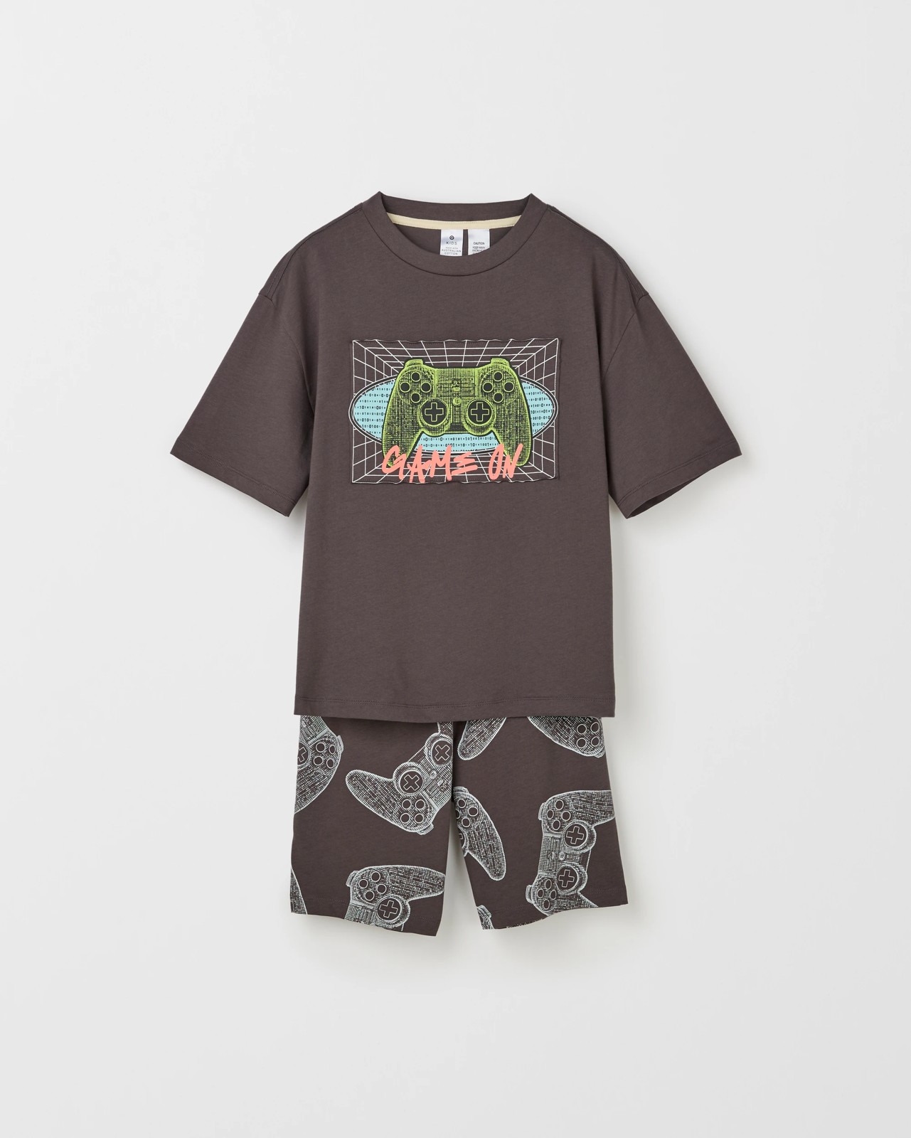 Australian Cotton Older Boys Oversized Applique Knit Pyjama Set - Gaming 5 of 6