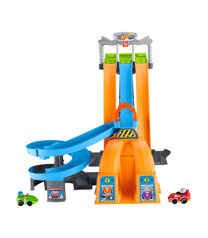 Fisher-price little people hot 2025 wheels racing loops tower trackset