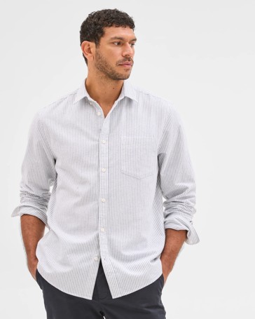Australian Cotton Blend Brushed Oxford Shirt