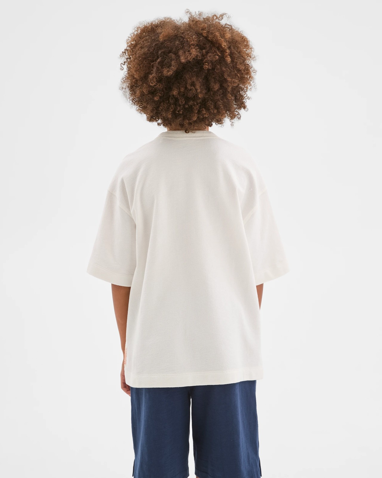Australian Cotton Textured Oversized T-Shirt - White 4 of 6