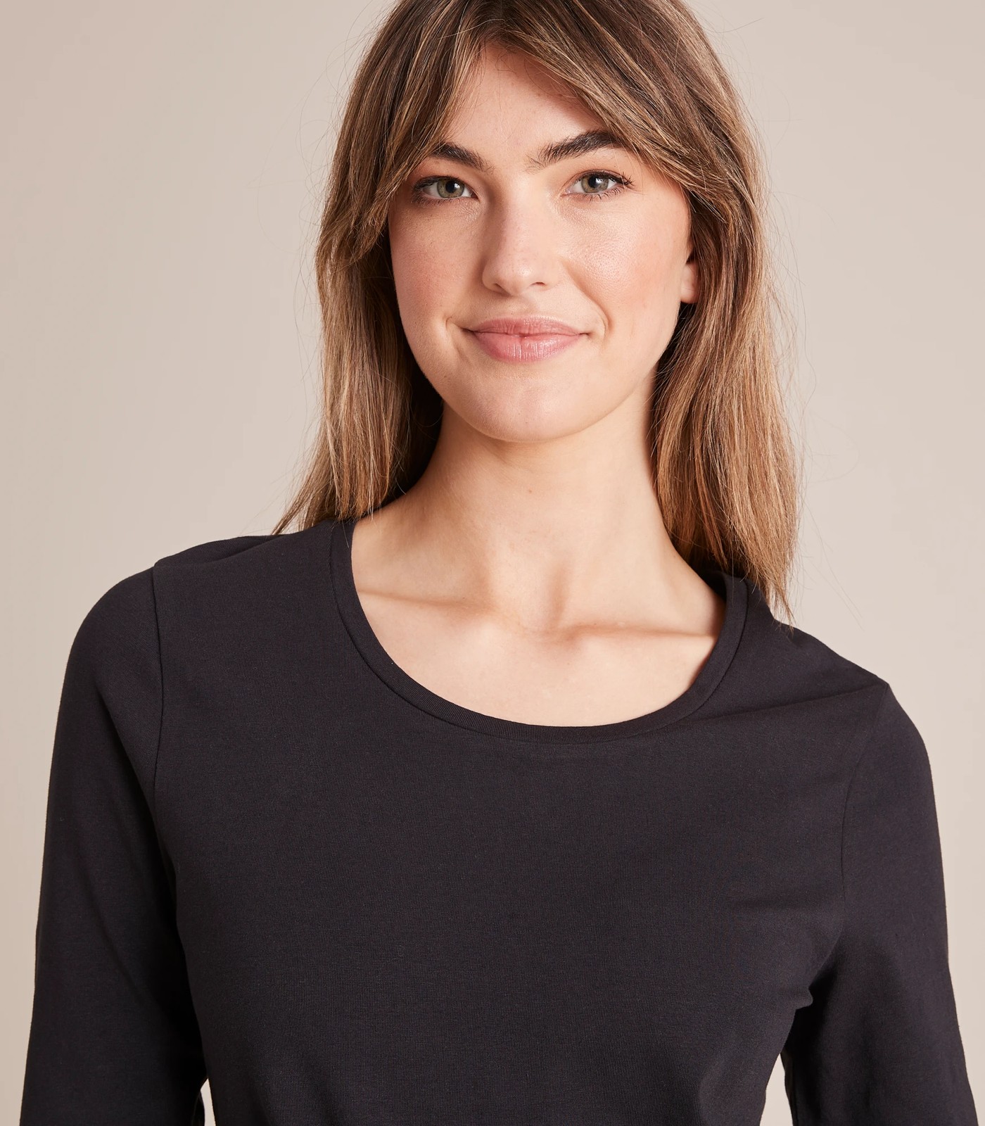 Organic Cotton Long Sleeve Crew Neck T-Shirt 3 of 5