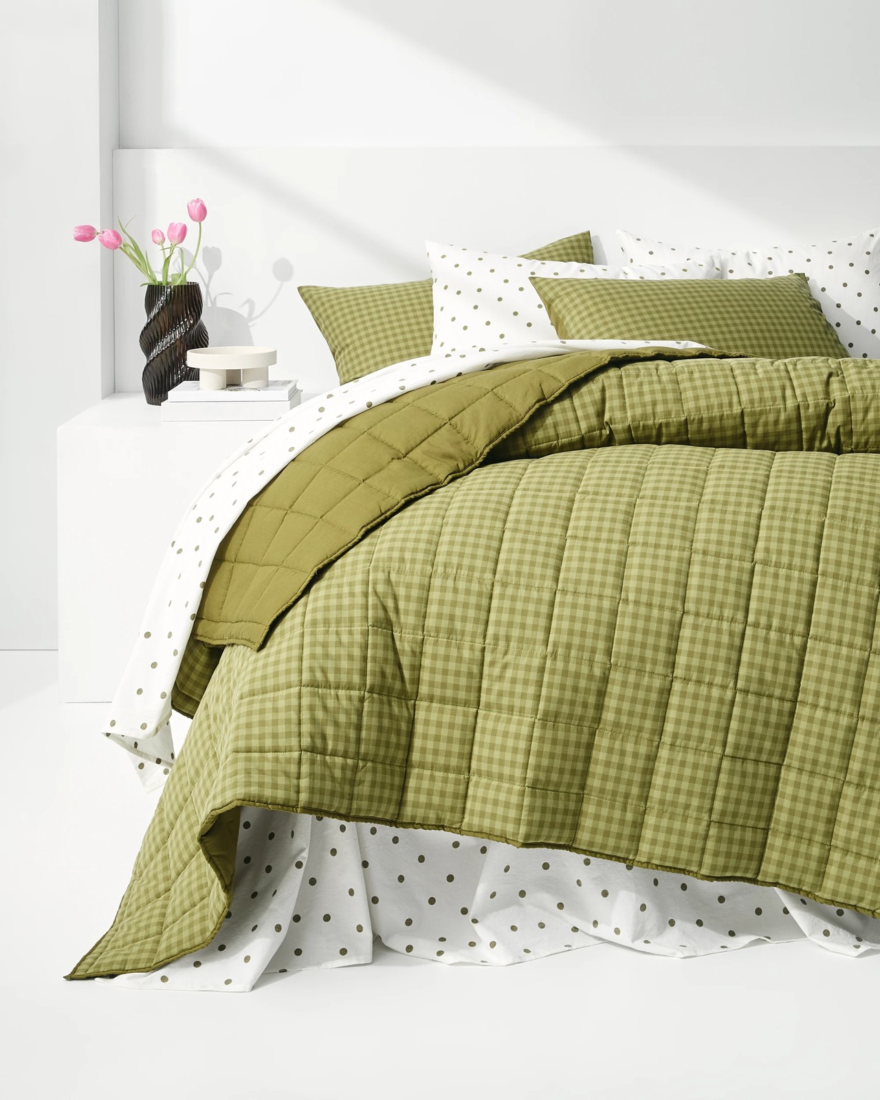 Hudson Gingham Cotton Coverlet 4 of 5