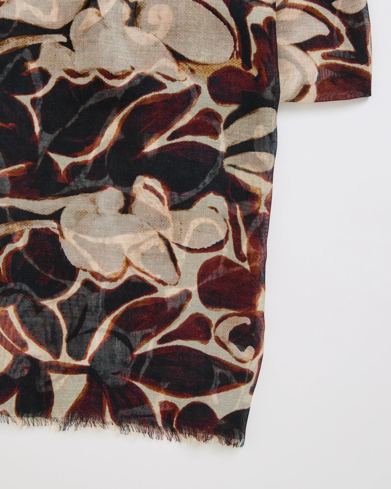 Lightweight Printed Painterly Floral Scarf 2 of 2