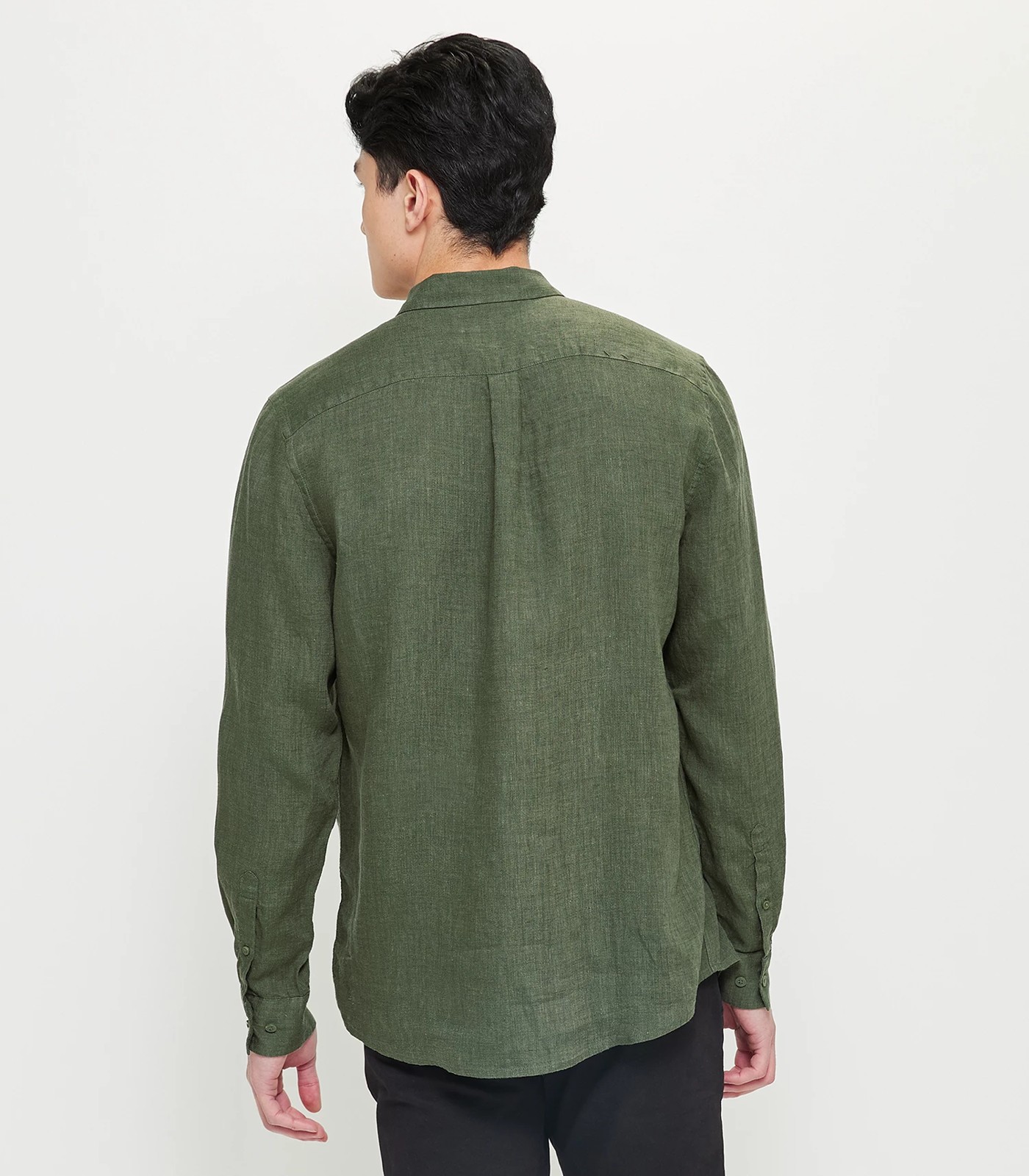 European Linen Long Sleeve Shirt - Khaki | Target Australia