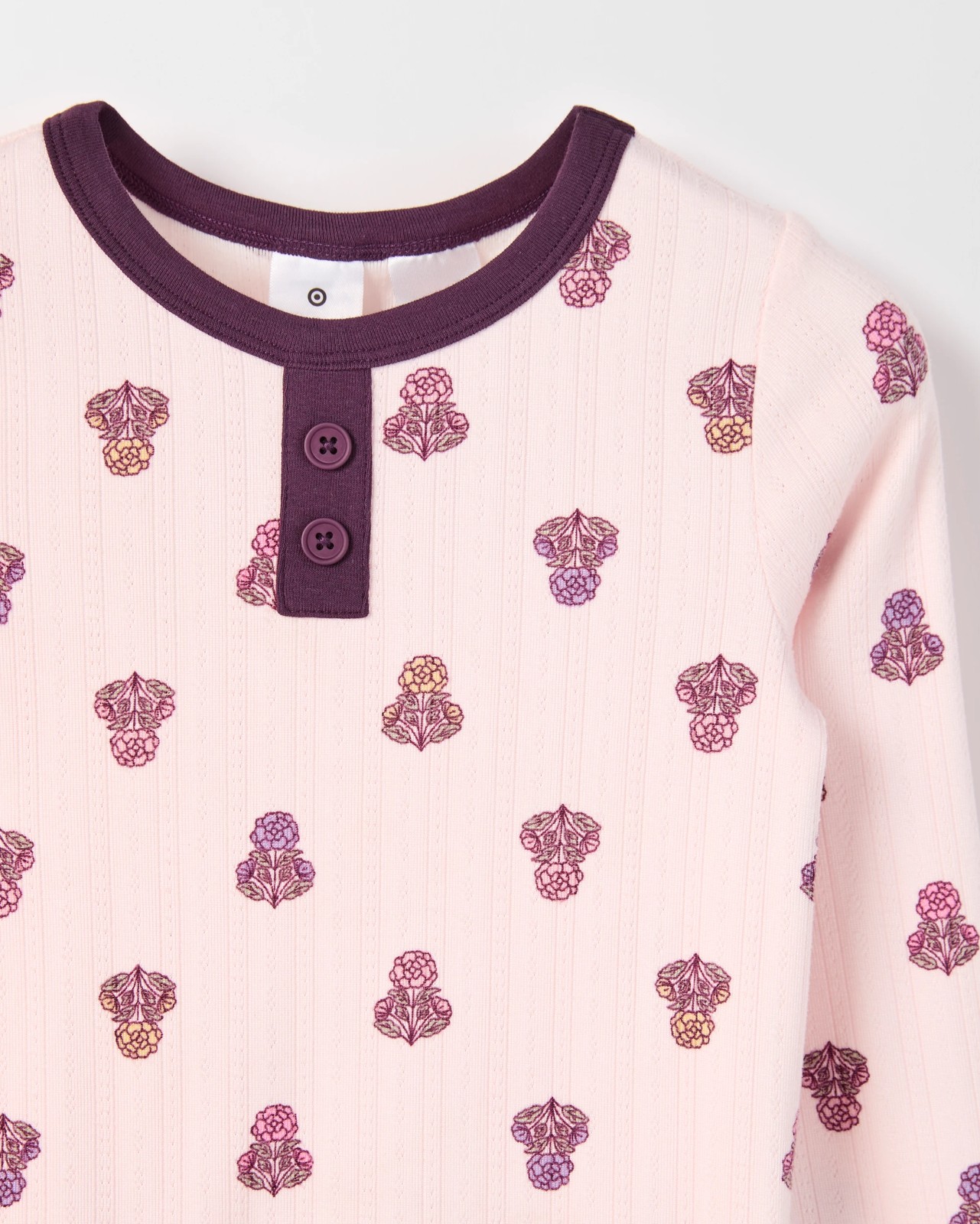 Younger Girls Pointelle Knit Pyjama Set 2 of 3