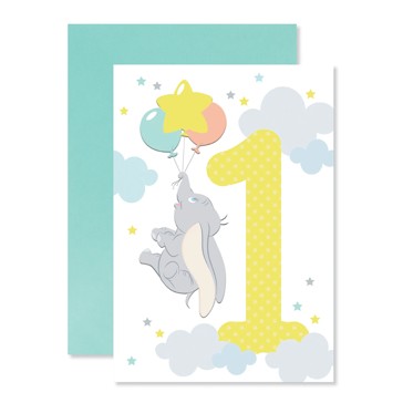 Connections from Hallmark 1st Birthday Card - Disney Dumbo