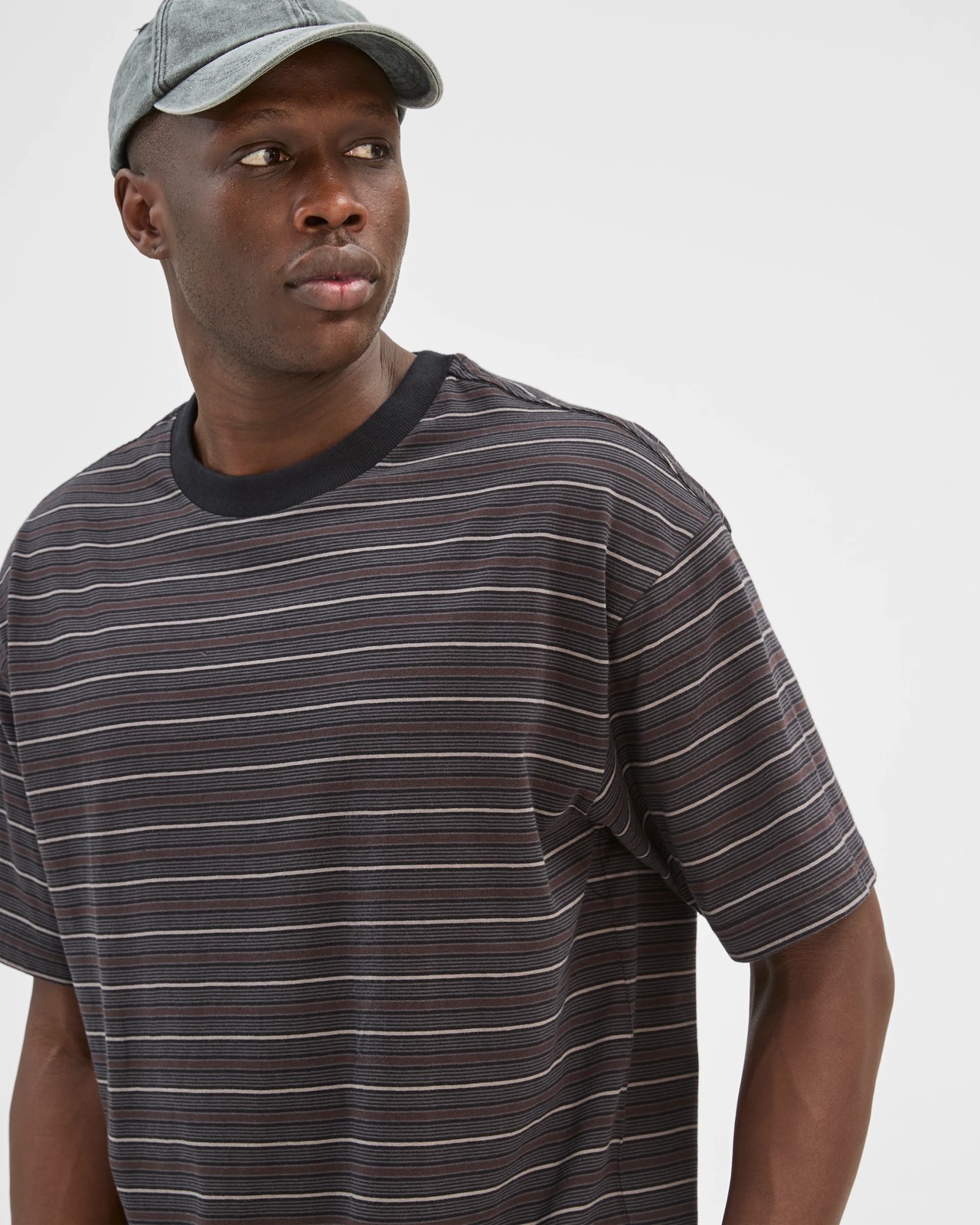Commons Australian Cotton Stripe T-Shirt - Black Stripe 4 of 5