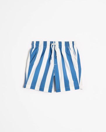 Matching Father's Day Print Little Boys Swim Boardshorts