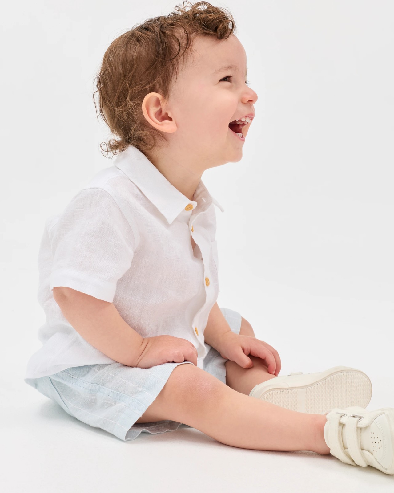 Baby European Linen Shorts 2 of 5