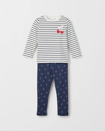 Australian Cotton Blend Younger Girls Knit Pyjama Set