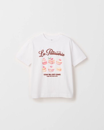 Australian Cotton Longline Print T-Shirt