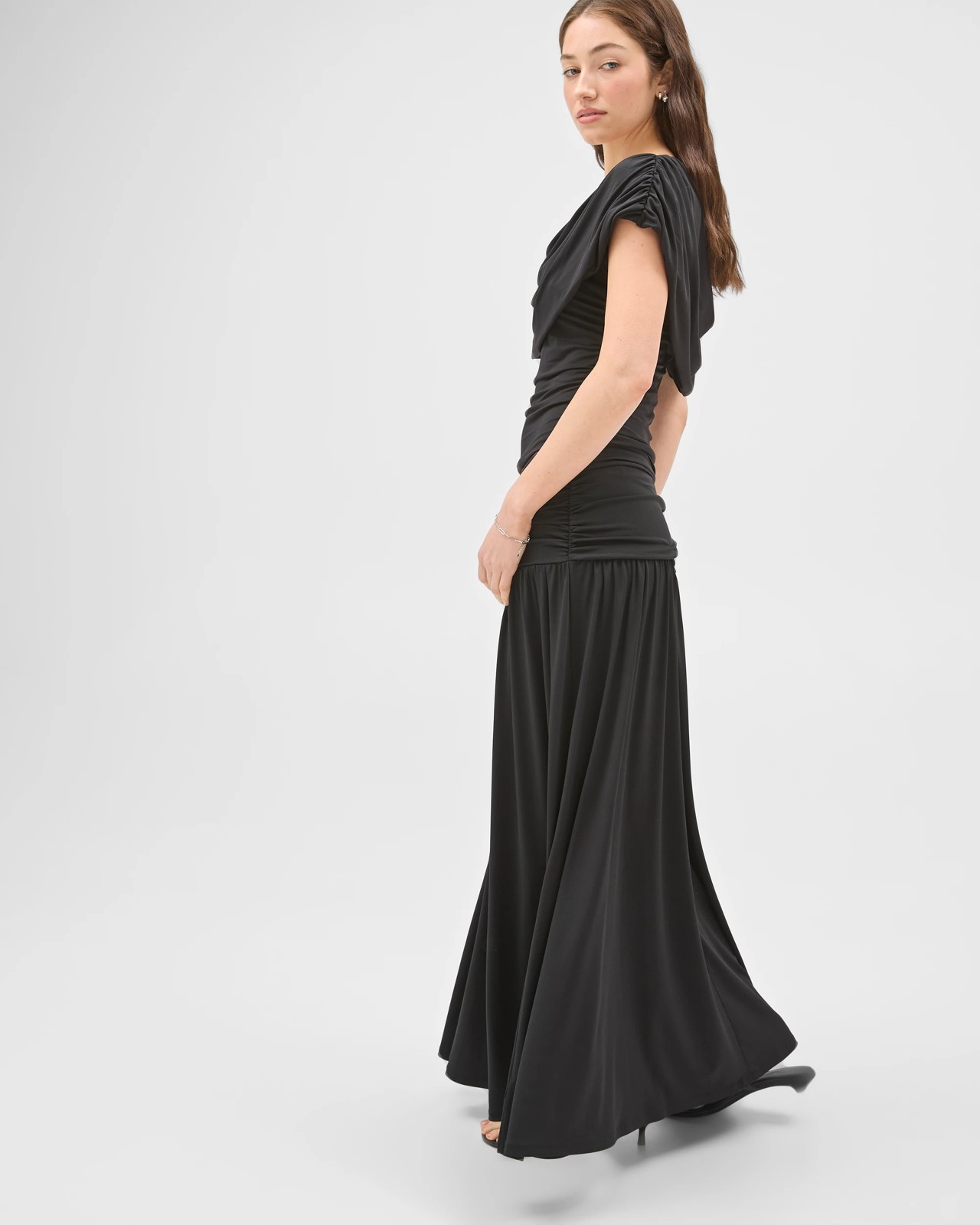 Lily Loves Drape Maxi Skirt - Black 3 of 5