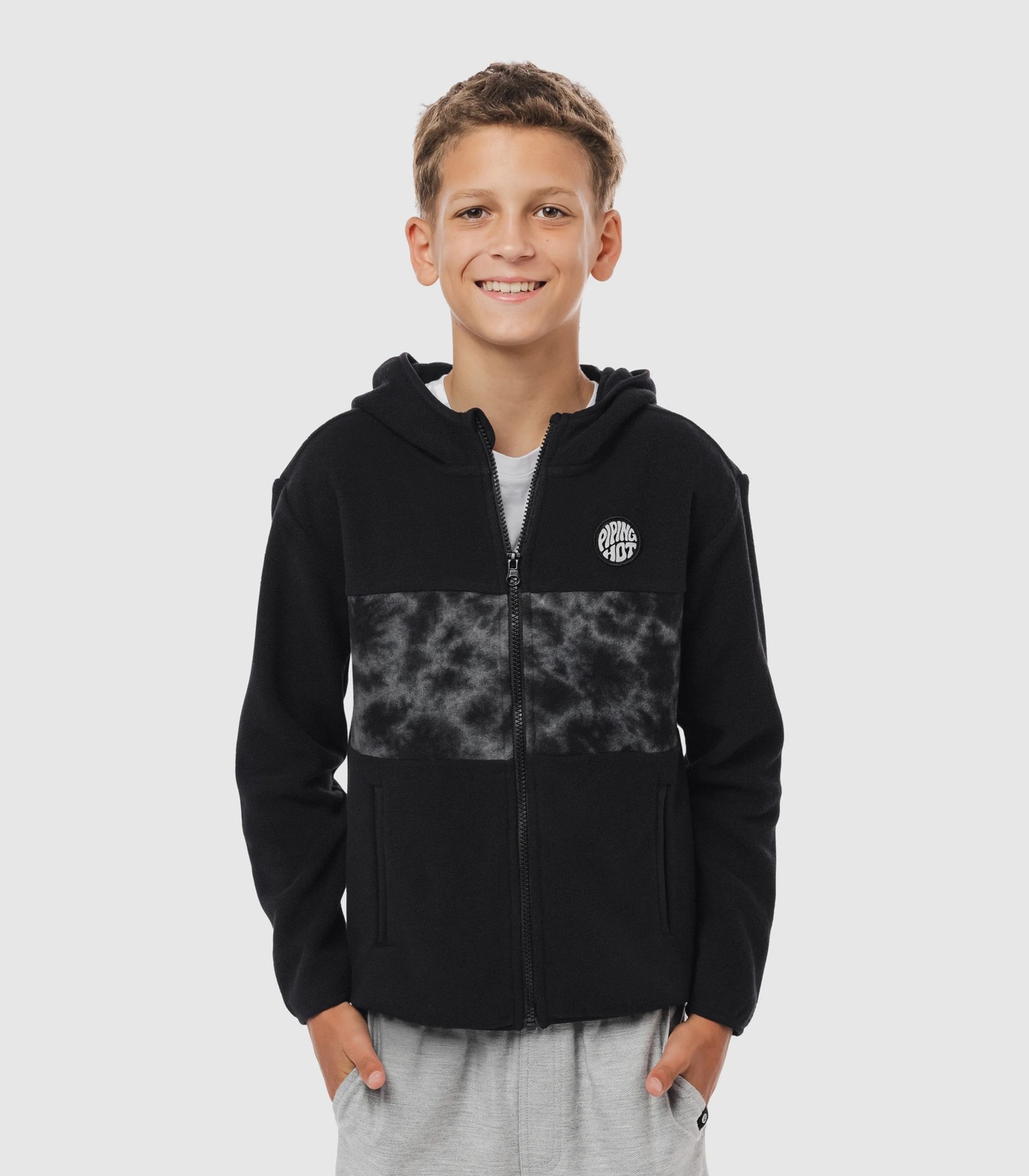 Piping Hot Zip Thru Polar Fleece Panel Hoodie | Target Australia