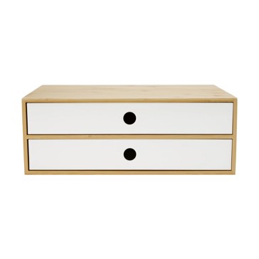 Bamboo and Plastic Desk Top Drawers - Anko