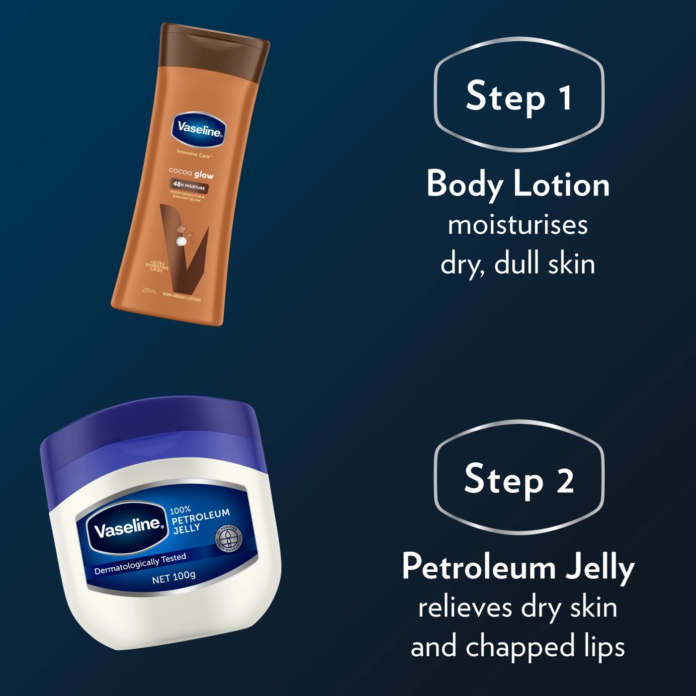 Vaseline Intensive Care Cocoa Glow 48H Moisture Body Lotion 225ml - Ultra Hydrating Lipids 4 of 5