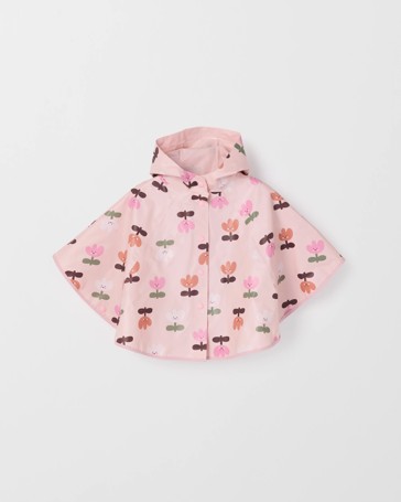 Tulip Print Poncho Raincoat