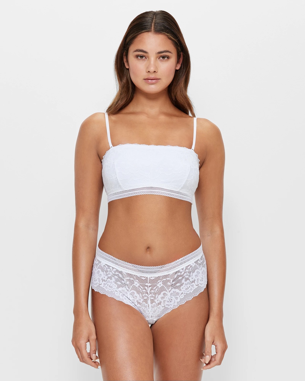 Lace Boyleg Briefs - Lily Loves - White