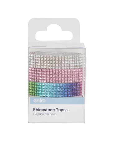 Anko 3 Pack Rhinestone Tapes