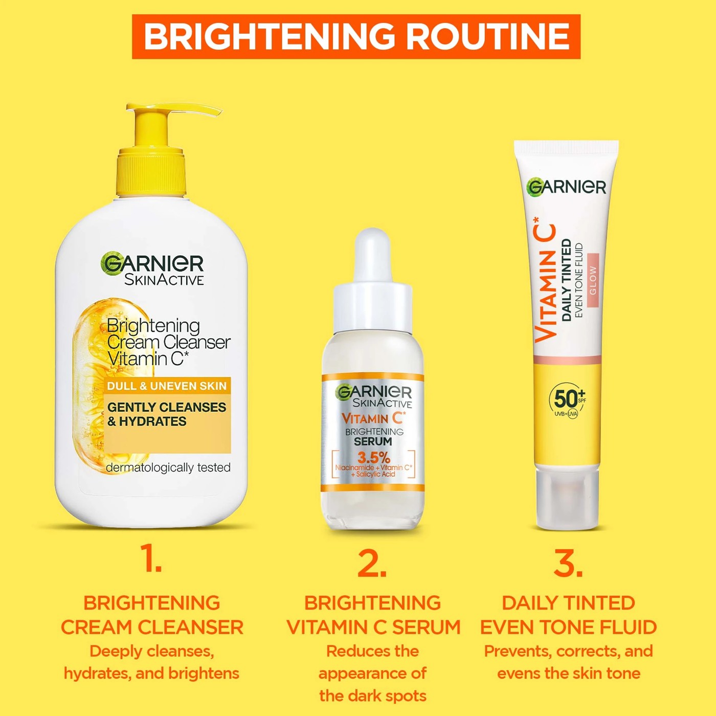 Garnier SkinActive Daily Tinted Even Tone Fluid with SPF50+ 40ml - Vitamin C 2 of 5