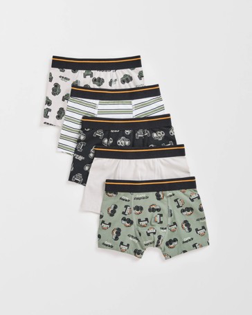 Maxx Australian Cotton 5 Pack Older Boys Trunks