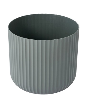 Anko 30cm Linear Plastic Pot - Dark Grey