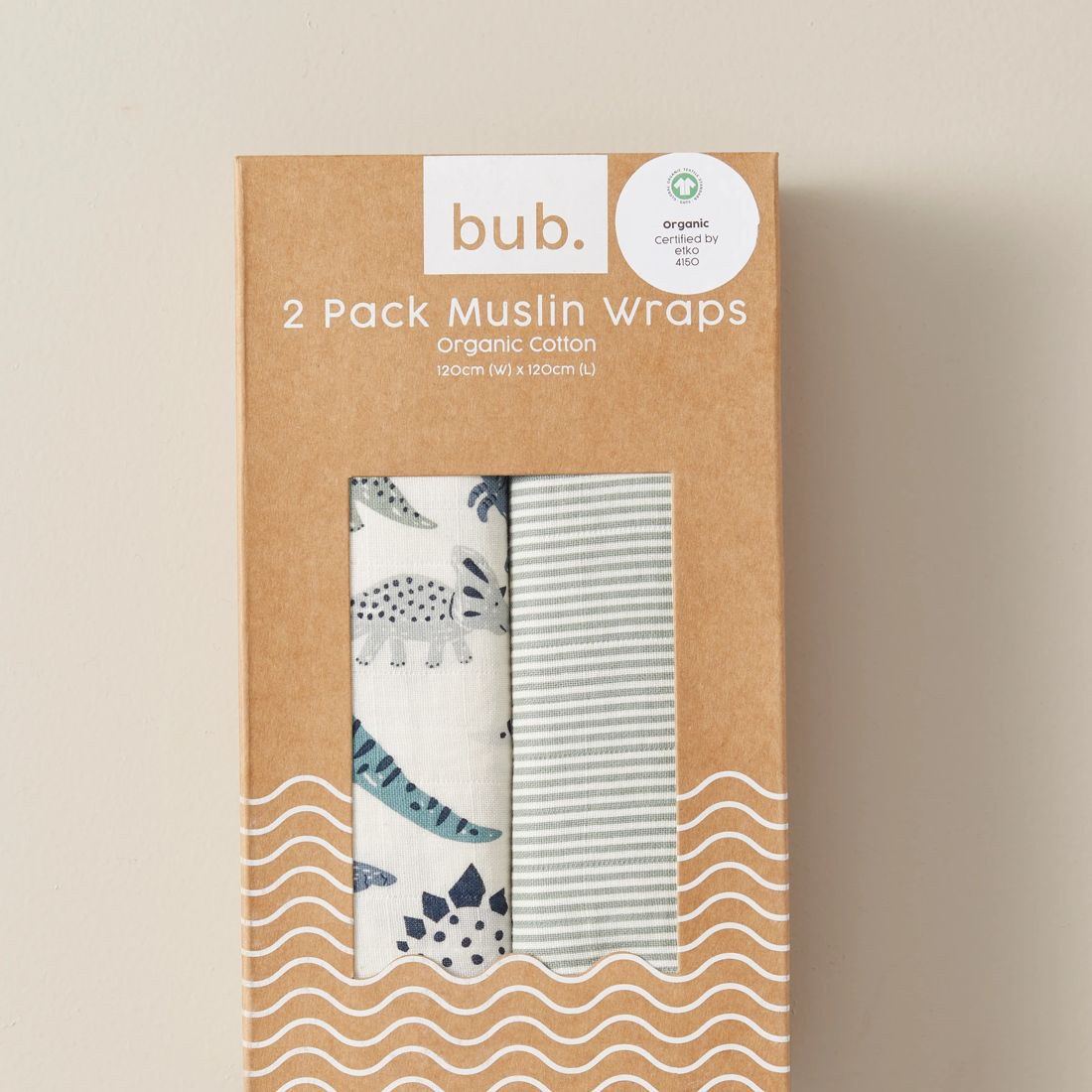 2 Pack bub. Organic Cotton Muslin Wraps Dinosaur Target Australia