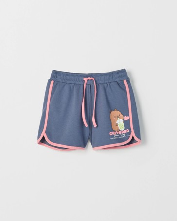 CapyFun Australian Cotton Blend Dolphin Hem Shorts