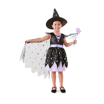 3 Piece Deluxe Star Witch Costume - Ages 4-6