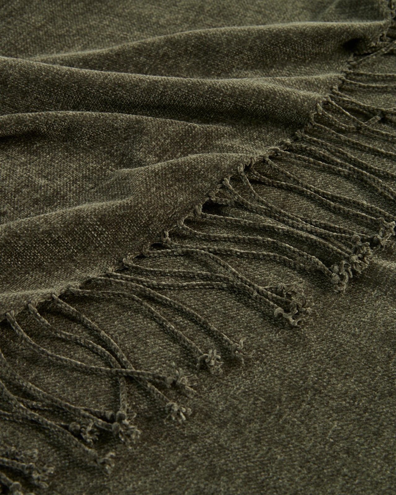 Issy Chenille Throw  - Moss 3 of 3