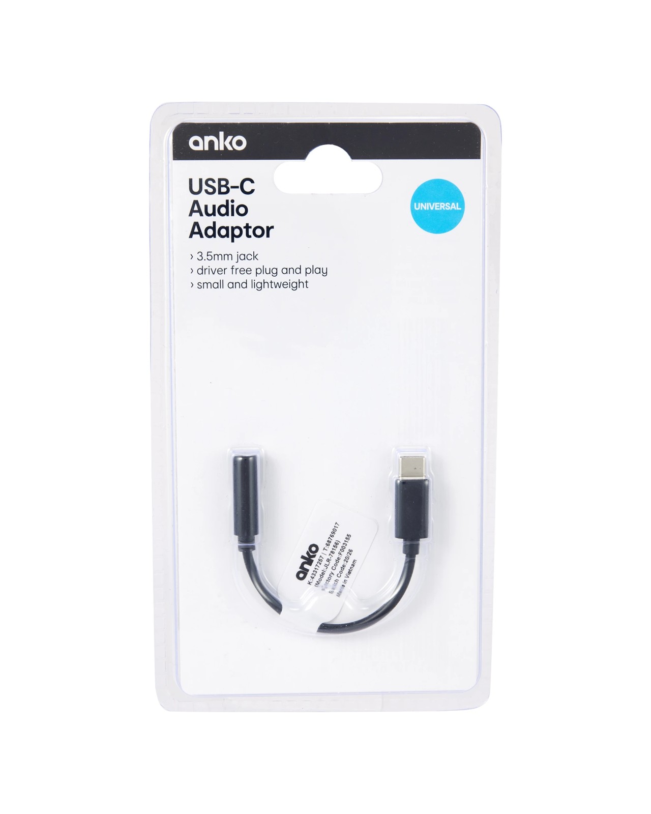 USB-C Audio Adaptor - Anko 2 of 5
