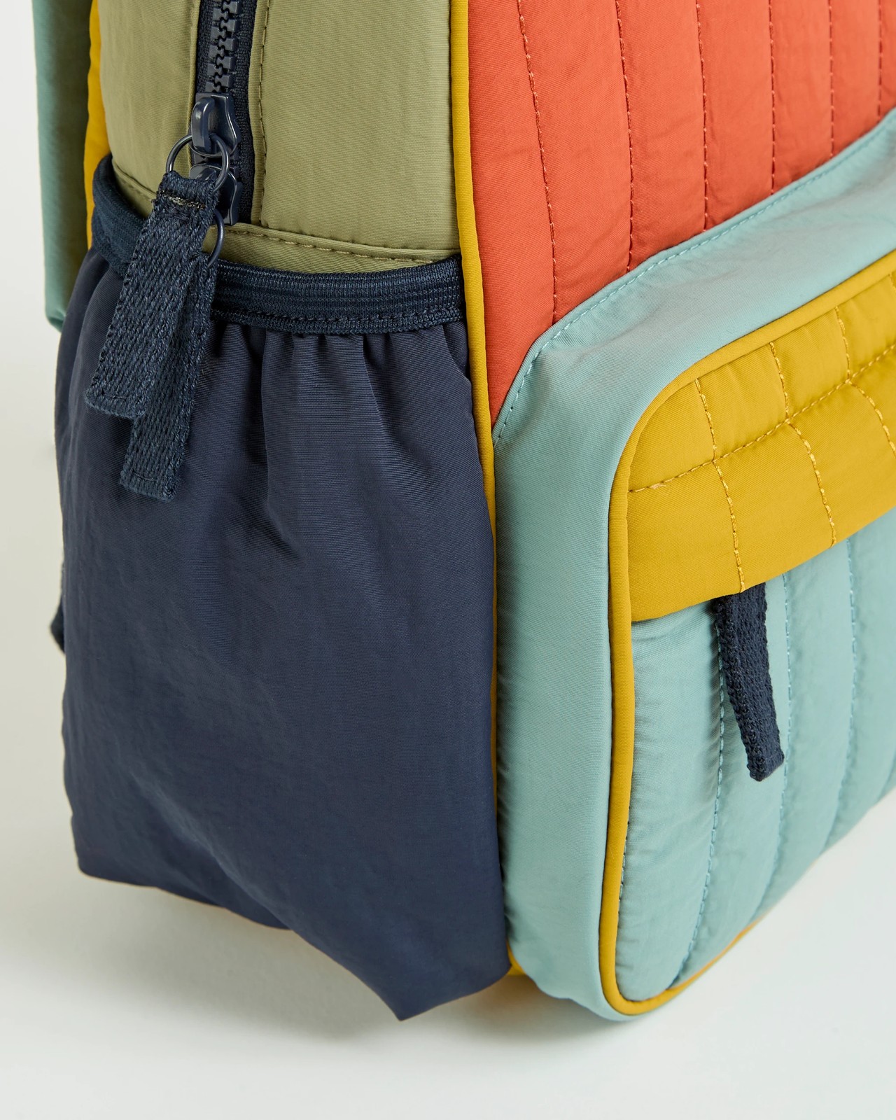 Colour Block Quilted Backpack - Blues 2 of 2