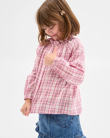 Australian Cotton Fashion Woven Long Sleeve Top