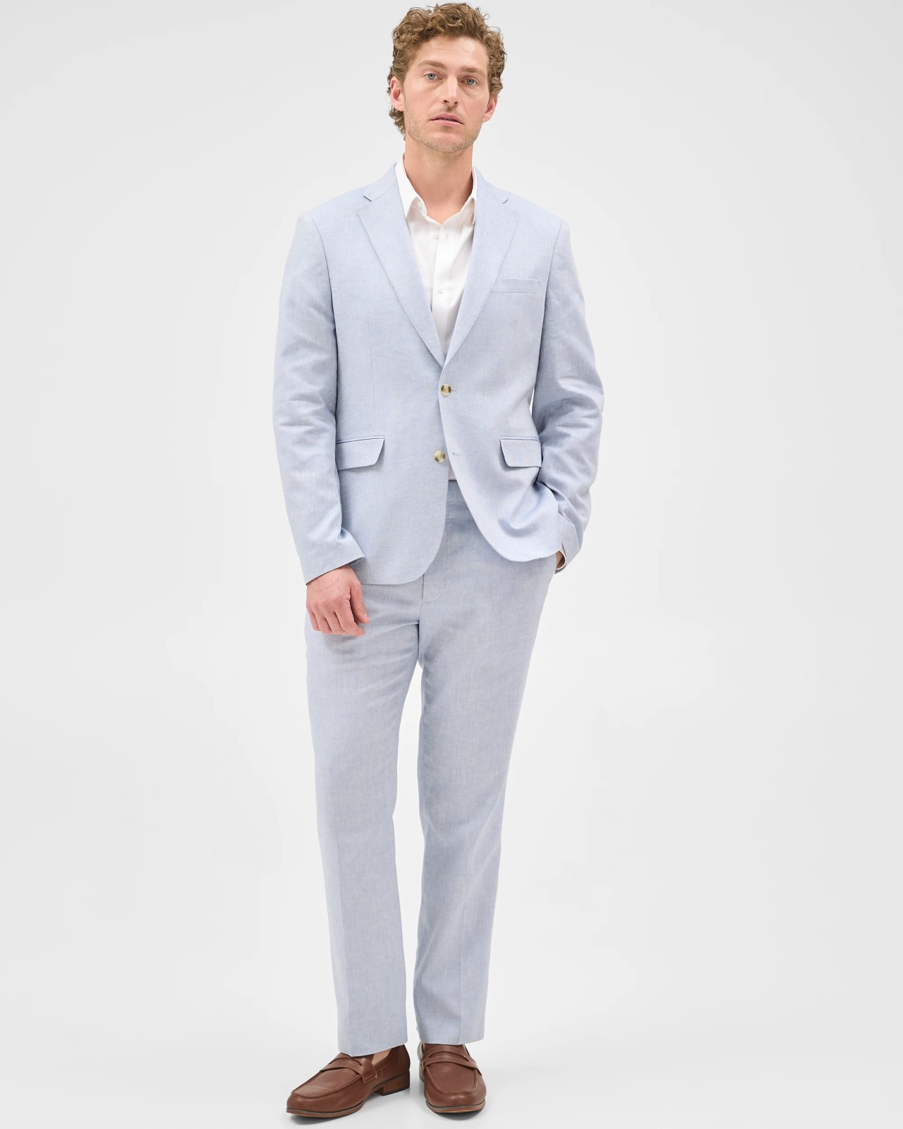 Preview Linen Blend Tailored Suit Jacket 2 of 6