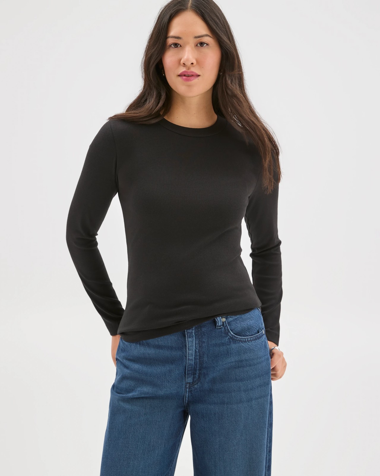 Soft Touch Long Sleeve T-Shirt - Black 2 of 5