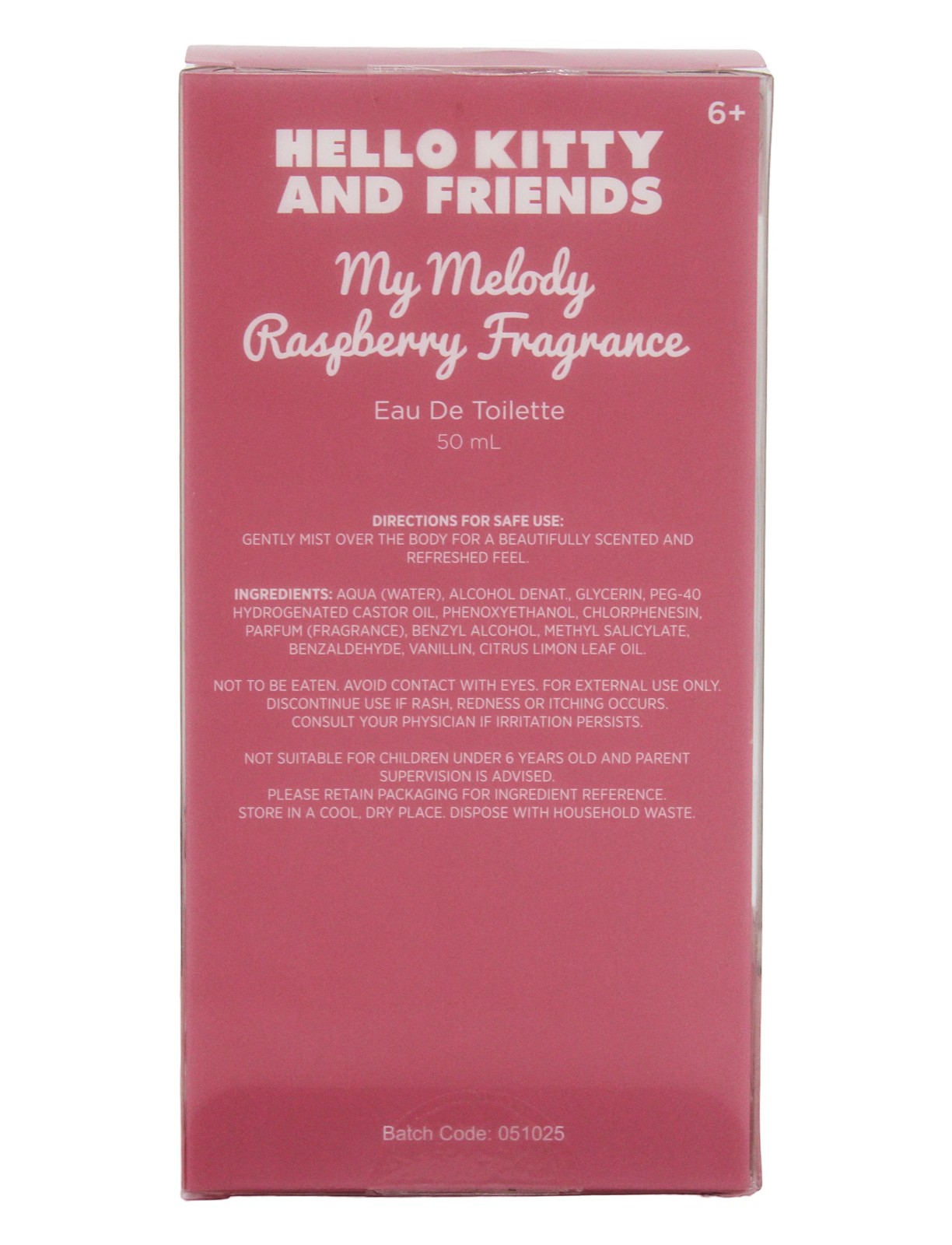 Hello Kitty and Friends My Melody Eau De Toilette 50ml - Raspberry Fragrance 5 of 5