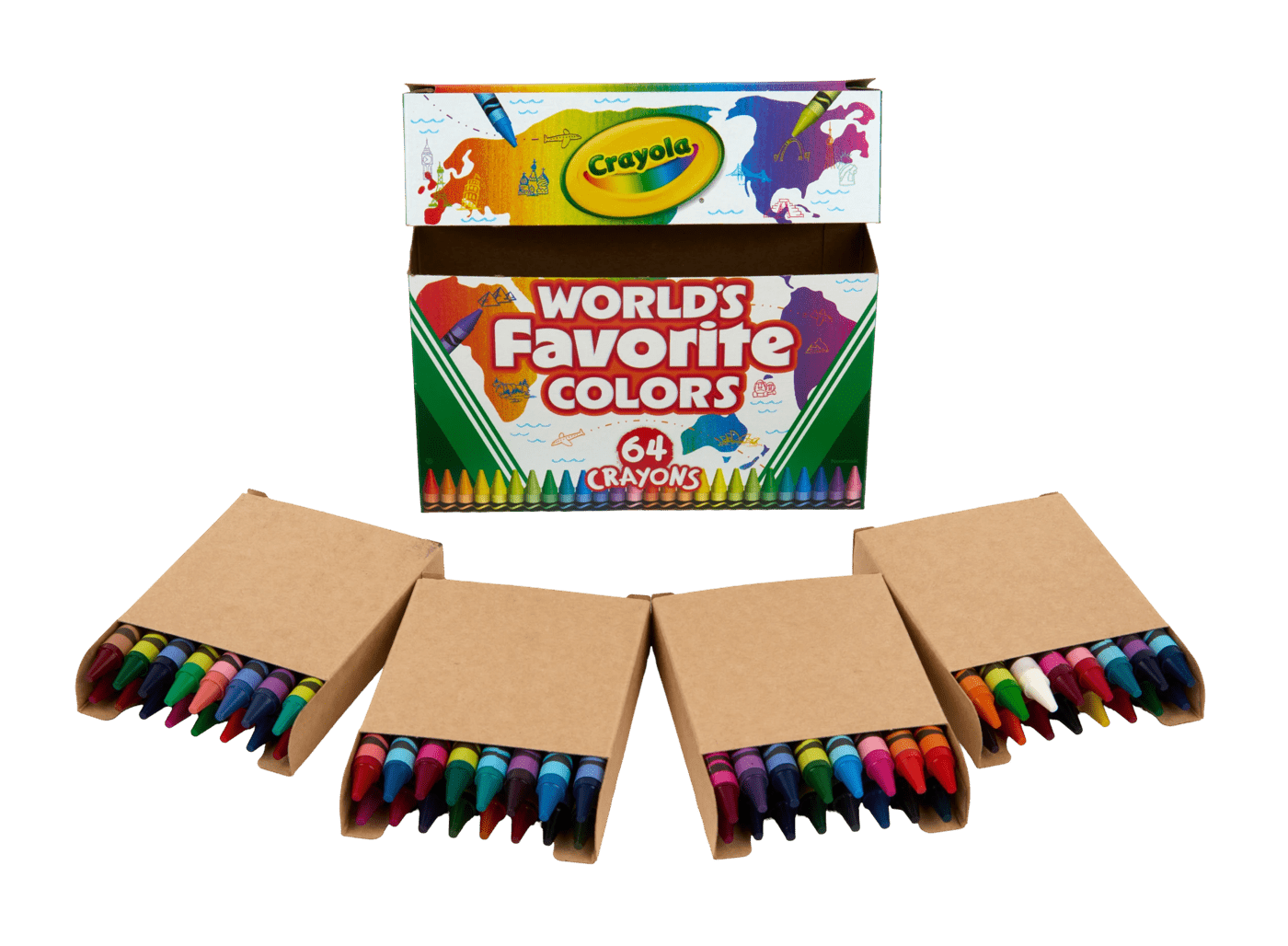 Crayola 64 Pack World's Favourite Colours Crayons 5 of 5