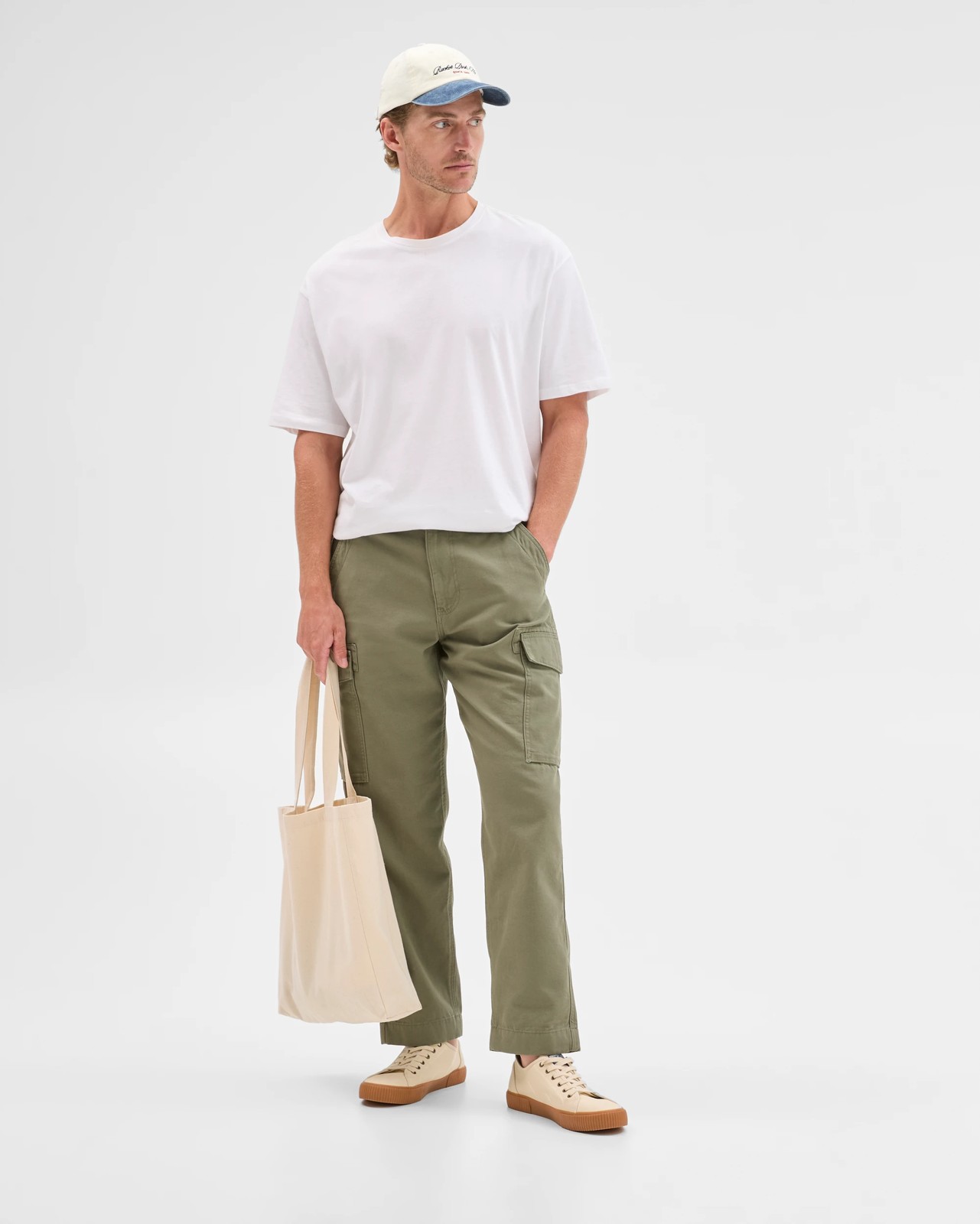 Australian Cotton Regular Fit Cargo Pants - Army Khaki 2 of 5