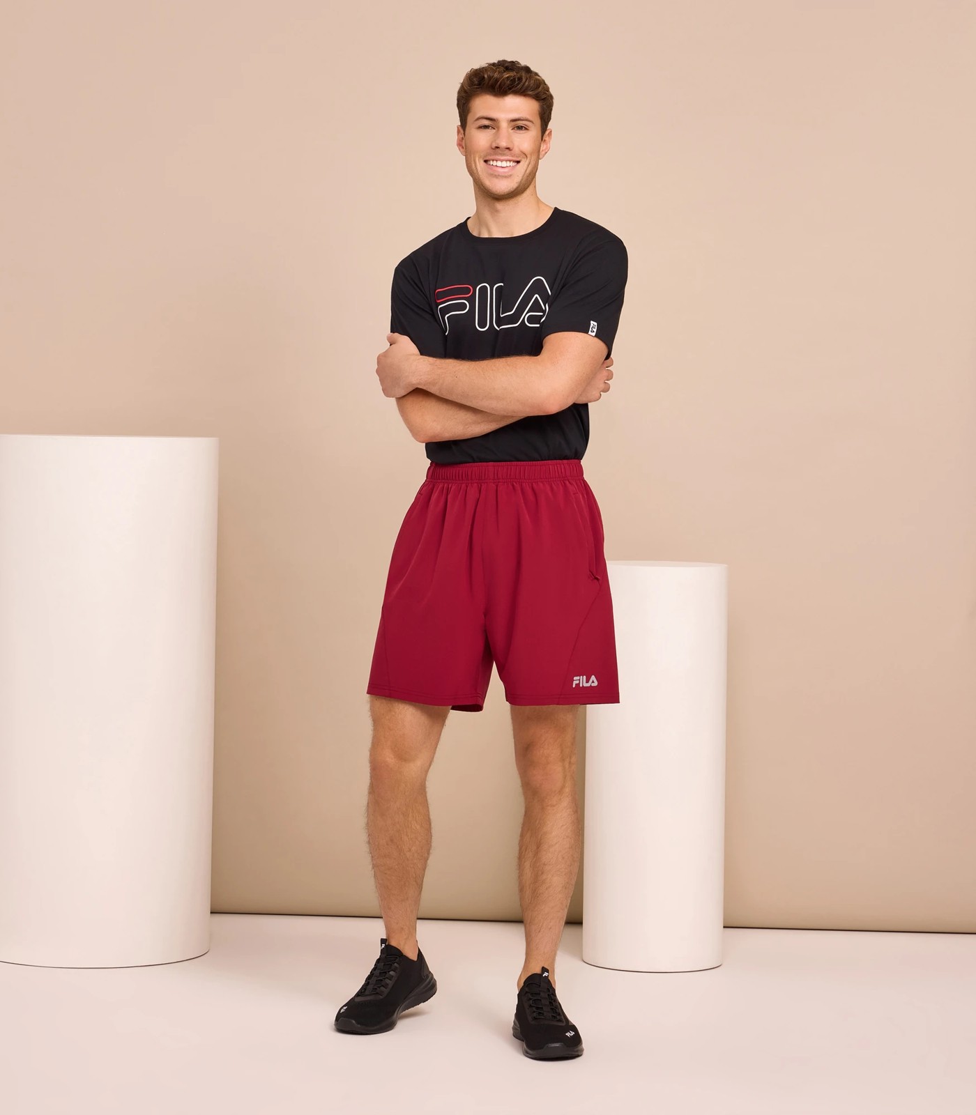 Fila red shorts clearance