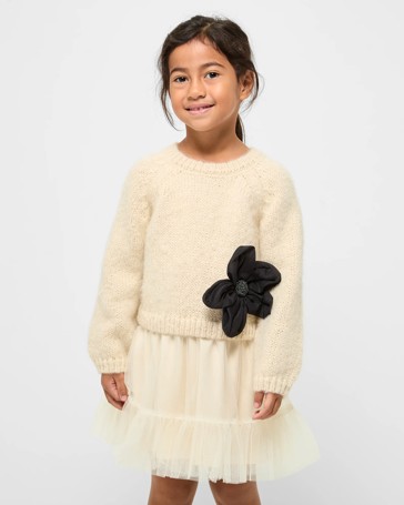 Knit Tulle Dress