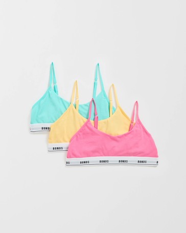 Bonds 3 Pack Girls Hipster Scoop Crop Tops