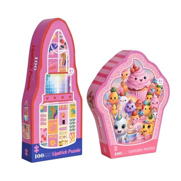 100 Piece Cupcake and Lipstick Puzzles - Assorted