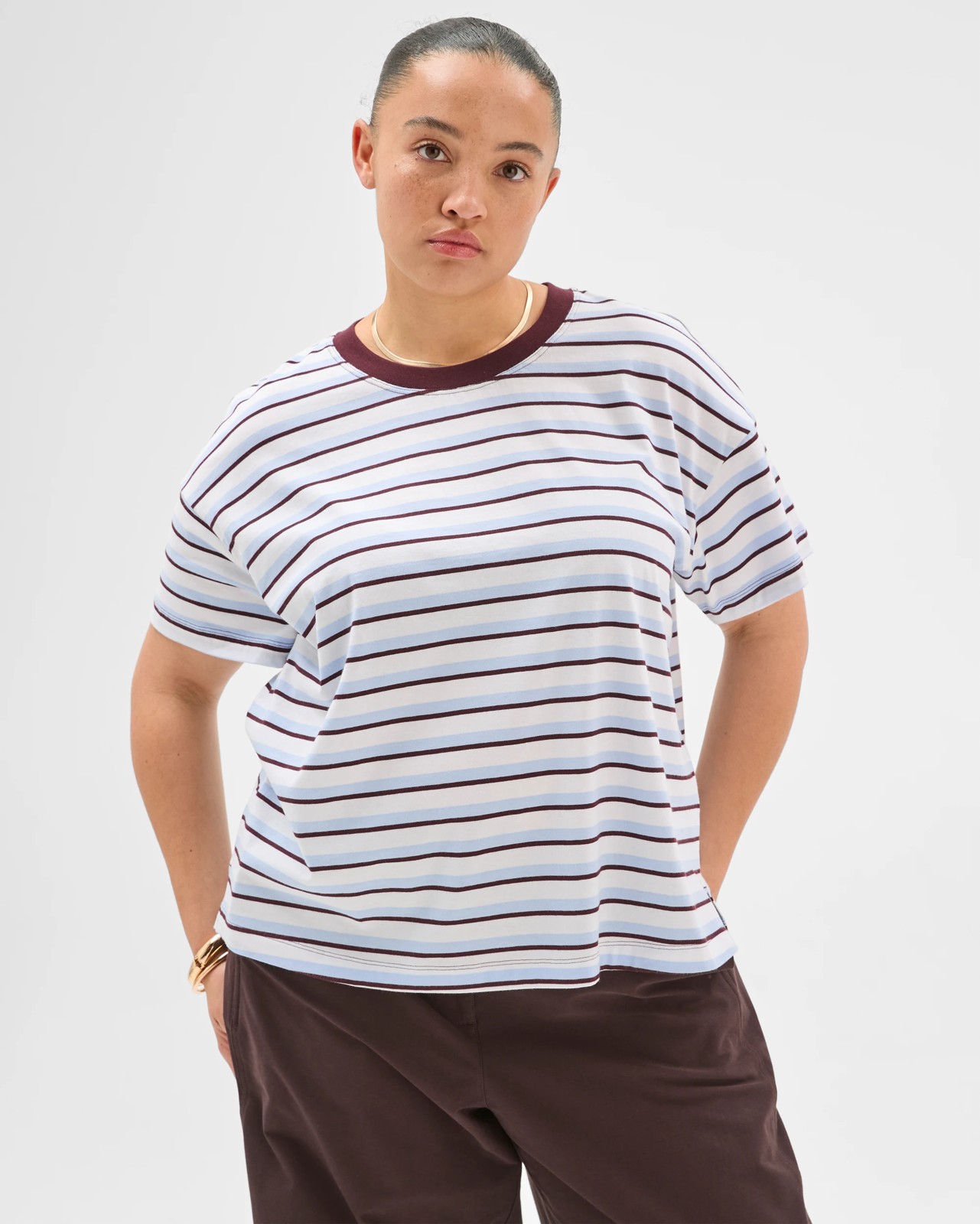 Plus Size Australian Cotton Split Hem T-Shirt 2 of 5