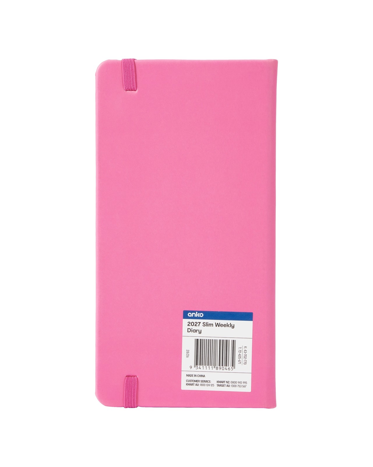 Anko 2027 Slim Weekly Diary - Pink 6 of 6