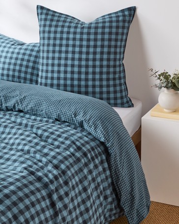 Darby Gingham Linen/Cotton European Pillowcase
