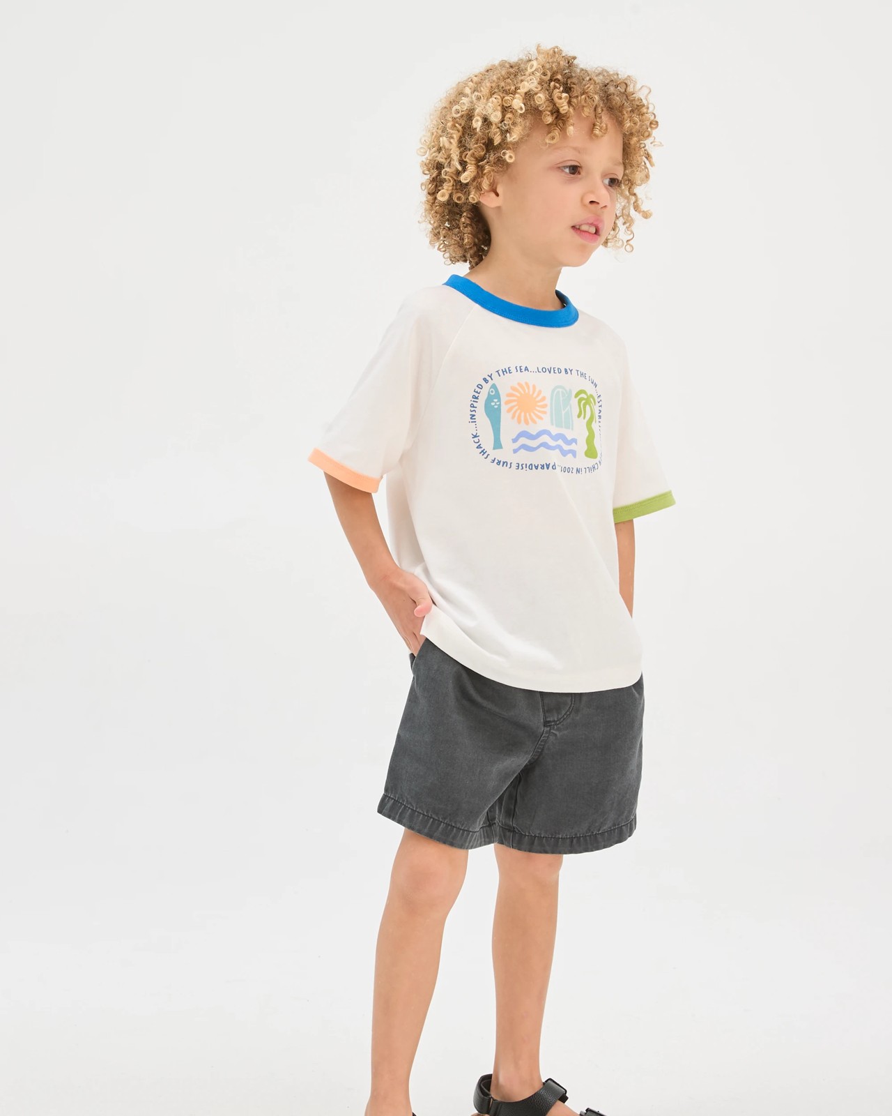 Australian Cotton Oversized Sporty T-Shirt - Multi 2 of 6